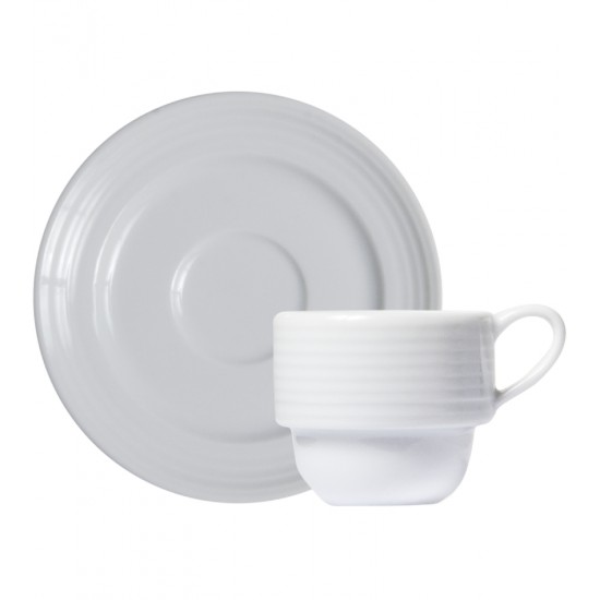 Xicara 100ml Para Café Laguna Com Pires Porcelana Germer